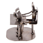 Iron statuette, 'Rustic Computer Tech' - Recycled Metal Electronics Technician Sculpture
