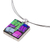 Dichroic glass jewelry set, 'Jigsaw' - Modern jewellery Set Featuring Dichroic Glass and Stainless  (image 2e) thumbail