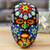 Beadwork mask, 'Scorpions and Deer' - Handcrafted Huichol Papier Mache Mask with Beadwork (image 2) thumbail