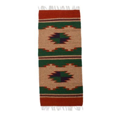 Zapotec wool runner, 'Earth Strata' (1.5x3.5) - Zapotec wool runner (1.5x3.5)