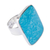Turquoise wrap ring, 'Caribbean Mosaic' - Handcrafted Natural Turquoise and Silver Cocktail Ring (image 2a) thumbail