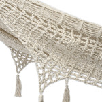 Hammock, 'Caribbean Sands' (double) - Hand Made Beige Cotton Mayan Hammock (Double)