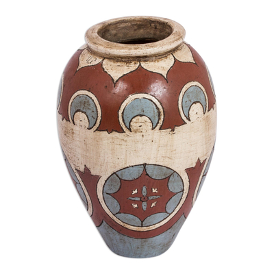 Mexico Handmade Burnished Clay Decorative Vase