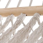 Cotton hammock, 'Maya Daydream' (single) - Natural Cotton Hammock Single Size Handmade in Mexico