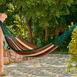 Hammock, 'Mother Earth' (single) - Unique Striped Mayan Hammock (Single)