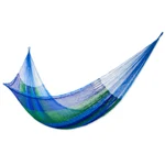 Hammock, 'Sea Breeze' (single) - Artisan Crafted Striped Rope Hammock (Single)