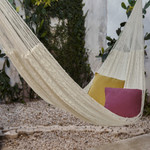 Hammock, 'Ivory Sonata' (single) - Unique Solid Mayan Hammock from Mexico (Single)
