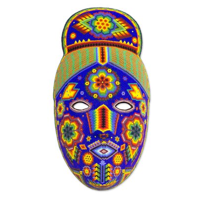 Beadwork mask, 'Life, Fortune and Success' - Beadwork mask