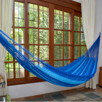 Hammock, 'Blue Caribbean' (single) - Artisan Crafted Rope Hammock (Single)