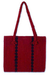 Wool handbag, 'Zapotec Red' - Unique Women's Wool Tote Handbag thumbail