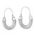 Sterling silver hoop earrings, 'The Plumed Serpent' (2 inch) - Unique Sterling Silver Hoop Earrings thumbail