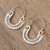 Sterling silver hoop earrings, 'The Plumed Serpent' (2 inch) - Unique Sterling Silver Hoop Earrings (image 2b) thumbail