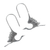 Sterling silver drop earrings, 'White Heron' - Hand Crafted Sterling Silver Bird Earrings thumbail