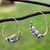 Sterling silver hoop earrings, 'Tree Frogs' - Sterling silver hoop earrings (image 2) thumbail