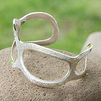 Sterling silver cuff bracelet,