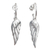 Sterling silver dangle earrings, 'Angel Wings' - Handcrafted Protection Sterling Silver Dangle Earrings (image 2a) thumbail