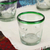 Juice glasses, 'Lime Freeze' (set of 6) - Handblown Glass Recycled Tumbler Juice Glasses Set of 6 (image 2c) thumbail