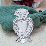 Sterling silver brooch pin pendant, 'Gypsy Heart' - Sterling silver brooch pin pendant
