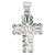 Sterling silver cross pendant, 'Heavenly' - Handcrafted Christian Cross Sterling Silver Pendant