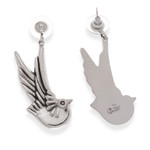 Sterling silver dangle earrings, 'Doves' Peace' - Silver Dangle Earrings Taxco Sterling 925 Handmade