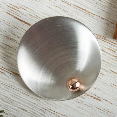 Sterling silver pendant, 'Solitaire Sun' - Fair Trade Mexican Modern Sterling Silver Pendant