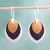 Sterling silver dangle earrings, 'New Life' - Fair Trade Modern Gold Accent Dangle Earrings thumbail