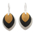 Sterling silver dangle earrings, 'New Life' - Fair Trade Modern Gold Accent Dangle Earrings