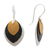 Sterling silver dangle earrings, 'New Life' - Fair Trade Modern Gold Accent Dangle Earrings (image 2b) thumbail