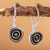 Sterling silver drop earrings, 'Hypnotize' - Unique Modern Sterling Silver Drop Earrings