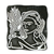 Sterling silver brooch pin pendant, 'Self-Portrait with Monkey' (medium) - Sterling silver brooch pin pendant (Medium) (image 2a) thumbail