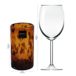 Handblown tumblers, 'Tall Tortoise Shell' (set of 6) - Six Water Glasses Handblown Recycled Glass Drinkware Mexico