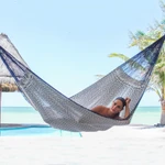 Hammock, 'Ocean Waves' (single) - Unique Rope Hammock (Single)