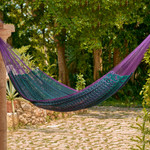Hammock, 'Royal Pheasant' (single) - Artisan Crafted Striped Mayan Hammock (Single)