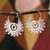 Sterling silver hoop earrings, 'Aztec Sun' - Sterling silver hoop earrings thumbail