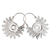 Sterling silver hoop earrings, 'Aztec Sun' - Sterling silver hoop earrings (image 2a) thumbail