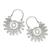 Sterling silver hoop earrings, 'Aztec Sun' - Sterling silver hoop earrings (image 2b) thumbail