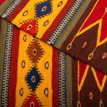 Zapotec wool runner, 'Lavish Earth' (2.5 x 10) - Unique Zapotec Wool Area Rug (2.5 X 10)