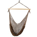 Hammock swing, 'Autumnal Bronze' - Handcrafted Mexican Solid Swing Hammock