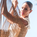 Hammock swing, 'Autumnal Bronze' - Handcrafted Mexican Solid Swing Hammock