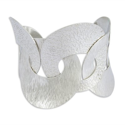 Sterling silver cuff bracelet, 'Dance' - Sterling silver cuff bracelet