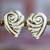Knopfohrringe aus Sterlingsilber - Taxco Silberne Muschelknopf-Ohrringe aus Mexiko