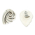 Sterling silver button earrings, 'Voices from the Sea' - Taxco Silver Seashell Button Earrings from Mexico