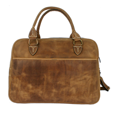 UNICEF Market | Heavy Duty Leather Shoulder Laptop Bag from Mexico ...