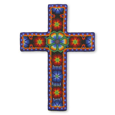 Handcrafted Floral Cross from Mexico