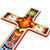 Beadwork cross, 'Huichol Offering' - Beadwork cross (image 2c) thumbail