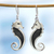 Sterling silver dangle earrings, 'Seahorse' - Sterling silver dangle earrings thumbail