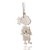 Sterling silver dangle earrings, 'Skeletal Hat Dance' - Fair Trade Taxco Silver Day of the Dead Earrings