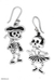 Sterling silver dangle earrings, 'Skeletal Matador Dance' - Taxco Silver Skeleton Earrings (image 2a) thumbail