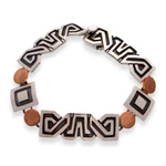 Sterling silver link bracelet, 'Solar Frieze' - Sterling silver link bracelet