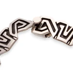Sterling silver link bracelet, 'Solar Frieze' - Sterling silver link bracelet